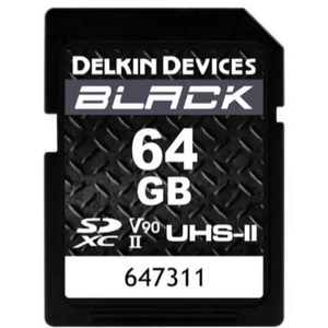 Delkin - Delkin 64GB Black UHS-II SDXC U3 V90 Hafıza Kartı Delkin - Delkin 64GB Black UHS-II SDXC U3 V90 Hafıza Kartı