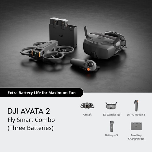 DJI Avata 2 Fly Smart Combo (3 Bataryalı)