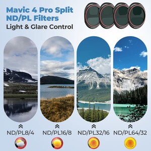 DJI Mavic 4 Pro ND/PL Filters 4 Pack - Bright Day - Thumbnail