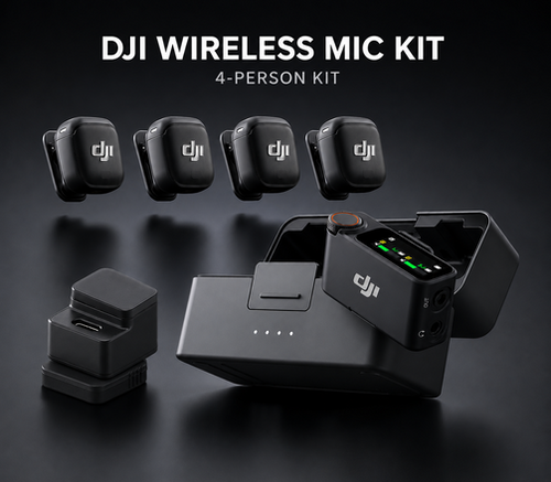 DJI Mic 3 Dörtlü Kit (4 TX + 1 RX + Şarj Kutusu)