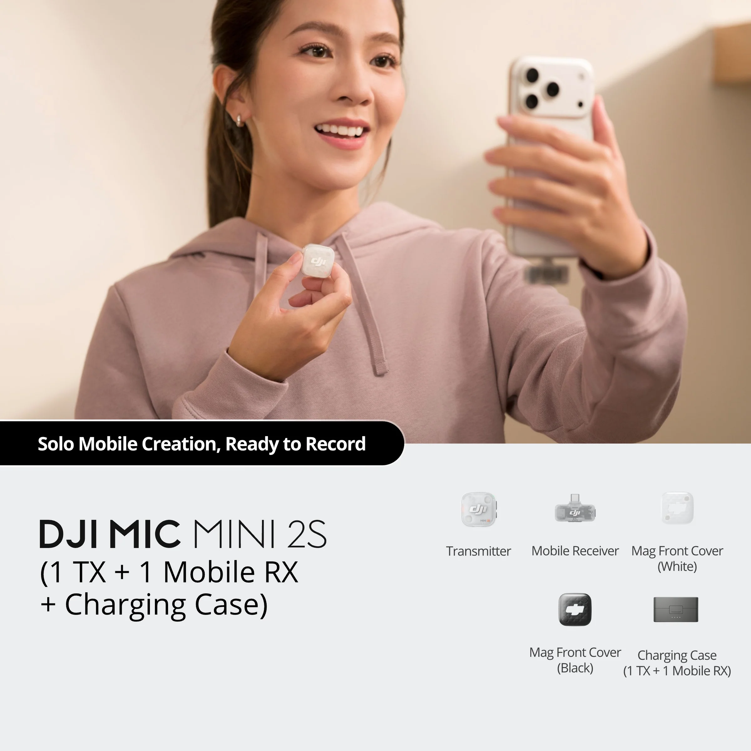 DJI - DJI Mic Mini 2S Combo ( 1TX - 1RX Mobile - Charging Case )