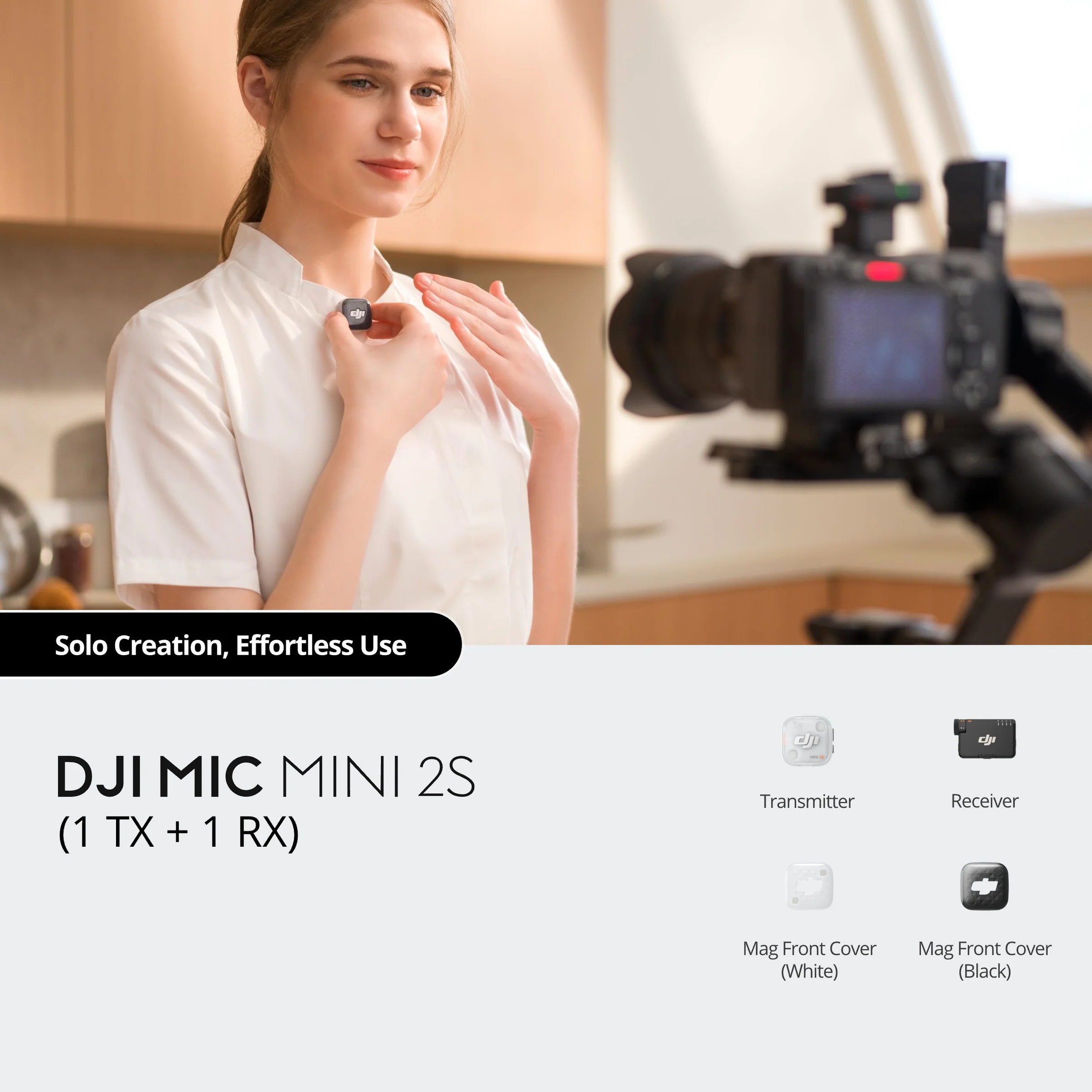 DJI - DJI Mic Mini 2S Alıcı - Verici Set ( 1TX - 1RX ) (1)