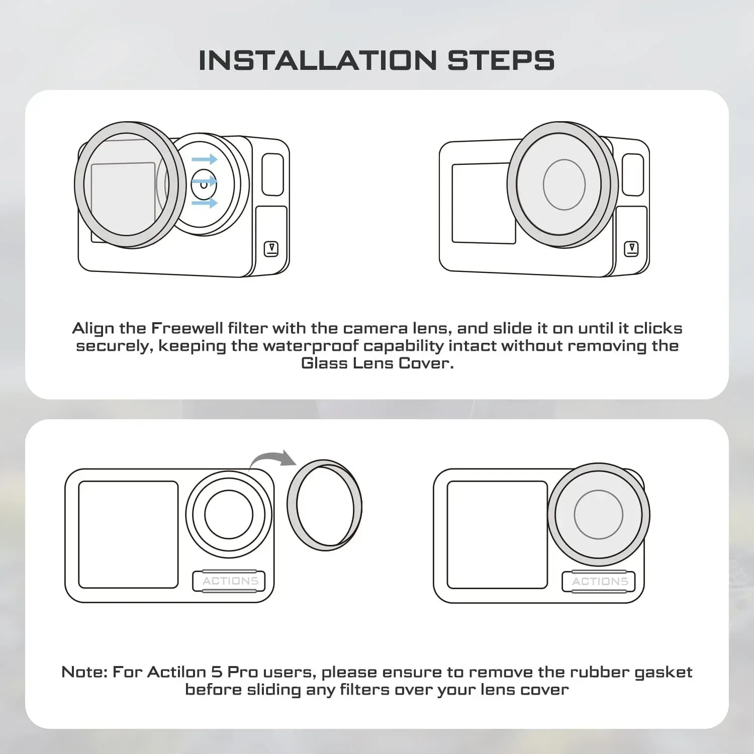 DJI Osmo Action 5 Pro ND/PL Filters 4Pack