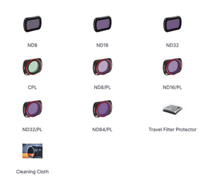 DJI OSMO POCKET 3 - ALL DAY - 8PACK ND8, ND16, ND32, CPL ND8/PL, ND16/PL, ND32/PL, AND ND64/PL - Thumbnail
