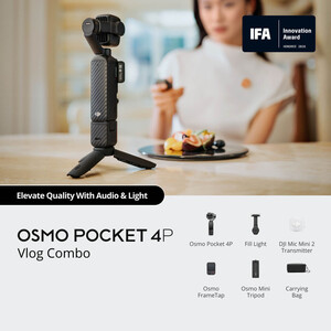 DJI - DJI Osmo Pocket 4P Vlog Combo Classic Black
