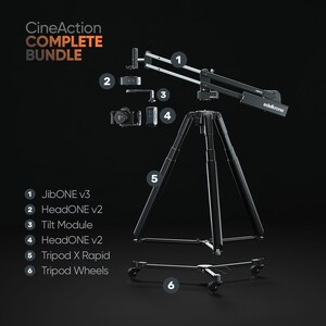 Edelkrone - Edelkrone CineAction Bundle JibONE v3 Kompakt Sinematik Hareket Seti (Dual HeadONE v2 - Complete)