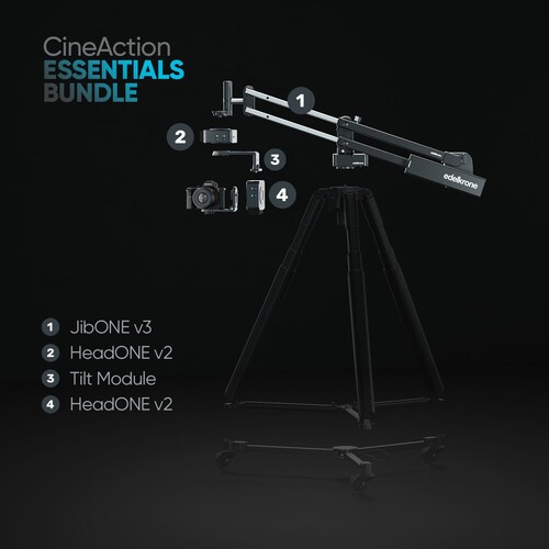 Edelkrone CineAction Bundle JibONE v3 Kompakt Sinematik Hareket Seti (Dual HeadONE v2 - Essentials)