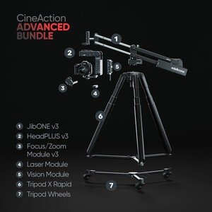 Edelkrone - Edelkrone CineAction Bundle JibONE v3 Kompakt Sinematik Hareket Seti (HeadPLUS v3 - Advanced)