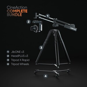 Edelkrone - Edelkrone CineAction Bundle JibONE v3 Kompakt Sinematik Hareket Seti (HeadPLUS v3 - Complete)