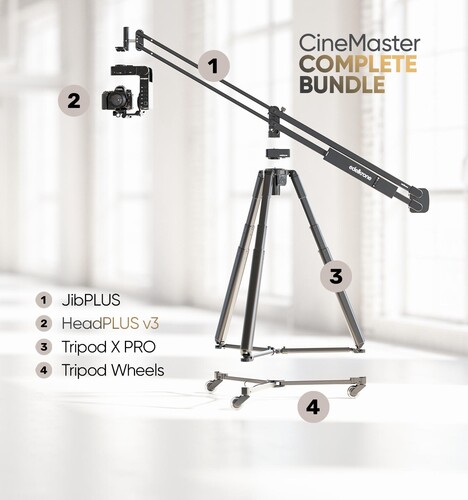 Edelkrone CineMaster Bundle JibPLUS ve HeadPLUS Sinematik Hareket Kontrol Sistemi (HeadPLUS v3 - Complete)