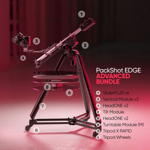 Edelkrone PackShot EDGE Bundle Ürün Çekimi için Motorlu Slider ve Döner Tabla Sistemi (Advanced)