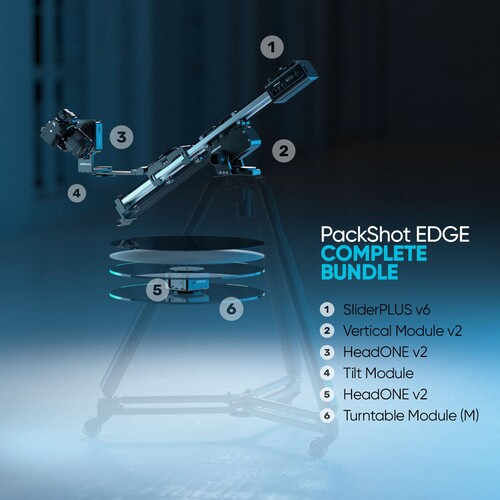 Edelkrone PackShot EDGE Bundle Ürün Çekimi için Motorlu Slider ve Döner Tabla Sistemi (Complete)