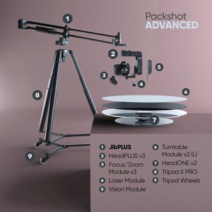 Edelkrone - Edelkrone PackShot MASTER Bundle Profesyonel Ürün Sinematografisi Hareket Kontrol Sistemi (JibPLUS - Advanced)