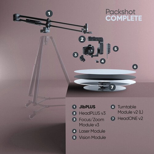 Edelkrone PackShot MASTER Bundle Profesyonel Ürün Sinematografisi Hareket Kontrol Sistemi (JibPLUS - Complete)