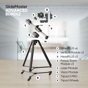 Edelkrone - Edelkrone SlideMaster Bundle Motorlu Slider ve HeadPLUS Kamera Kafası Sistemi (Advanced)