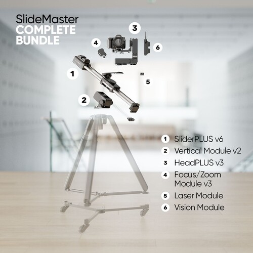 Edelkrone SlideMaster Bundle Motorlu Slider ve HeadPLUS Kamera Kafası Sistemi (Complete)