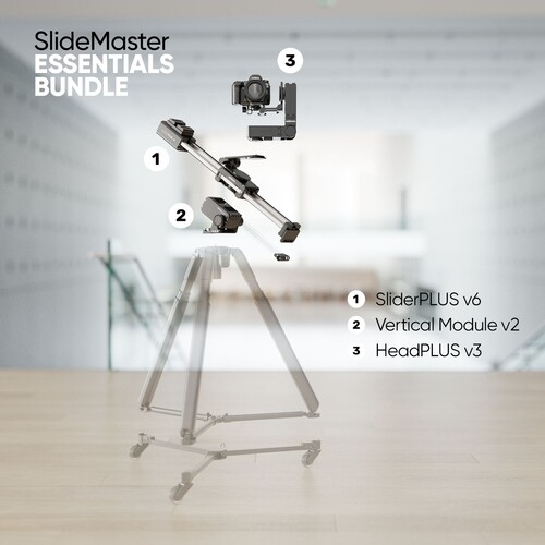 Edelkrone SlideMaster Bundle Motorlu Slider ve HeadPLUS Kamera Kafası Sistemi (Essentials)
