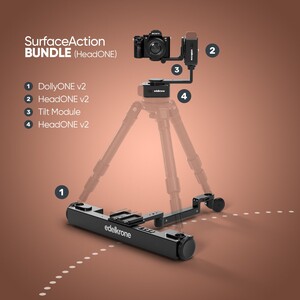 Edelkrone - Edelkrone SurfaceAction Bundle DollyONE v2 İzsiz Zemin Hareket Seti (Dual HeadONE v2)