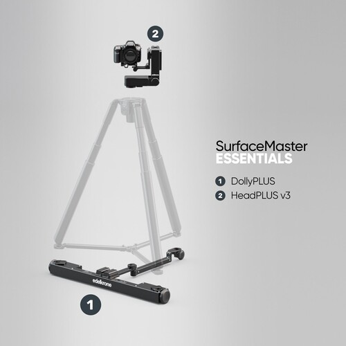 Edelkrone SurfaceMaster Bundle DollyPLUS ve HeadPLUS Zemin Hareketli Takip Sistemi (HeadPLUS - Essentials)