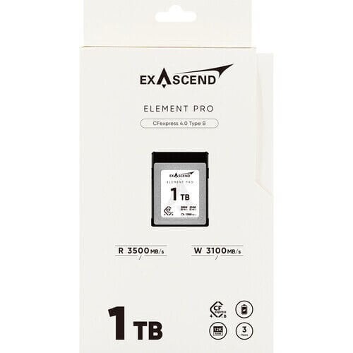 Exascend 1TB Element Pro CFexpress 4.0 Type B Hafıza Kartı 3500Mbs okuma / 3100Mbs yazma