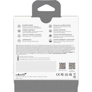 Exascend 256GB Essential Pro Max CFexpress 4.0 Type A Hafıza kartı / 1800 MB/S Okuma Yazma VPG800 - Thumbnail
