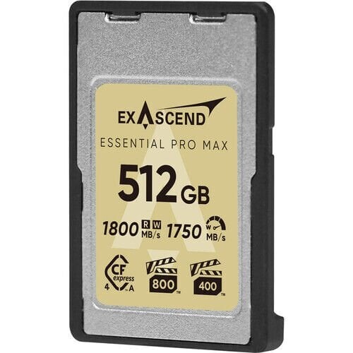 Exascend 512GB Essential Pro Max CFexpress 4.0 Type A Hafıza kartı / 1800 MB/S Okuma Yazma VPG800(Kopya)