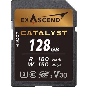 Exascend - Exascend Catalyst 128 GB V30 UHS I SD 180Mb/S Read - 150Mb/S Write