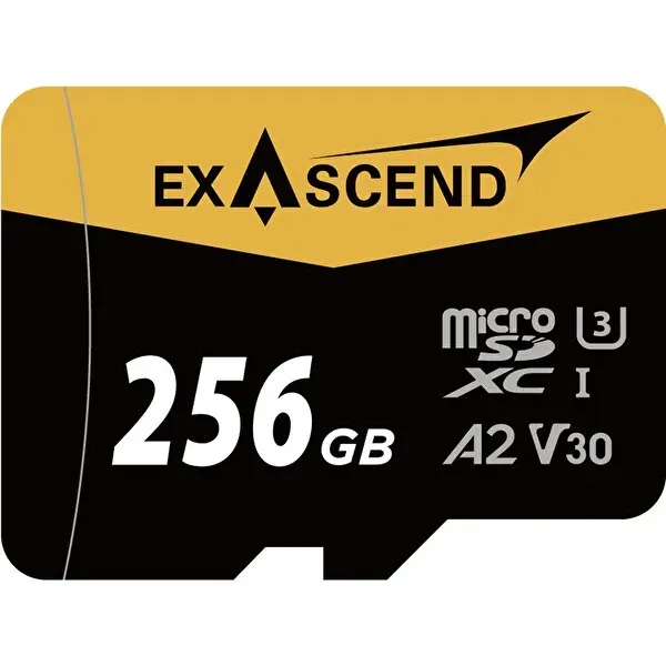 Exascend Catalyst microSD V30, A2 256GB, w/ adapter - 175MB/S Read -150MB/S Write - Thumbnail