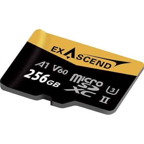 Exascend Catalyst microSD V60, A1 256GB, w/ adapter - 280MB/S Read -180MB/S Write