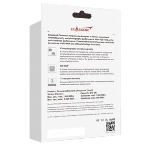 Exascend Element 512GB CF Express Type B - Thumbnail