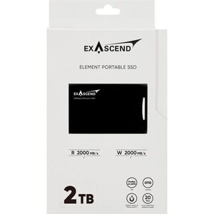 Exascend Element Portable SSD USB Type C 20Gb/s Black 2TB - Thumbnail