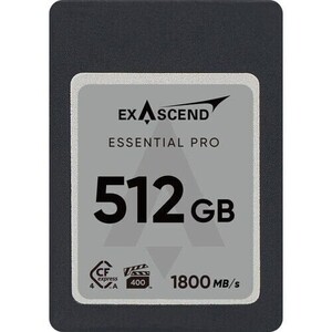 Exascend - Exascend Essential PRO 512GB CF Express 4.0 Type A YENİ - VPG400-certified - up to 1,800 MB/s read and 1,650 MB/s write