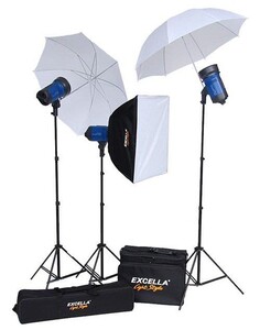 Excella Cario Üçlü 350W Advanced Paraflaş Seti - Thumbnail