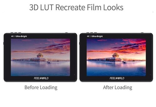 FEELWORLD LUT7 7 Inç 3D LUT Ultra Parlak 2200nit Dokunmatik Ekran Kamera Alan Monitörü