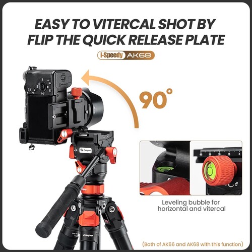 Fotopro AK68 Fluid Video Tripod