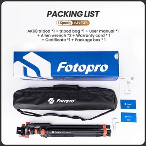 Fotopro AK68 Fluid Video Tripod - Thumbnail