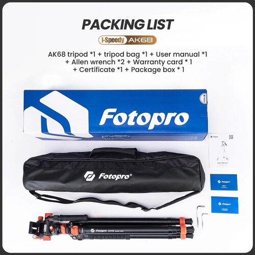 Fotopro AK68 Fluid Video Tripod