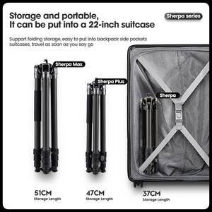 Fotopro Sherpa Plus Karbon Fiber Tripod - Thumbnail