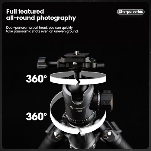 Fotopro Sherpa Plus Karbon Fiber Tripod