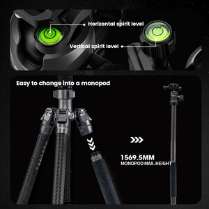 Fotopro Sherpa Plus Karbon Fiber Tripod - Thumbnail