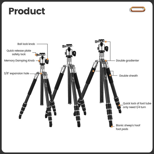 Fotopro T-Roc Plus Profesyonel Tripod