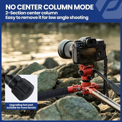 Fotopro X-Aircross 3 Karbon Fiber Video Tripodu (Turuncu)