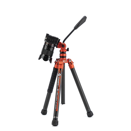 Fotopro X-Aircross 3 Karbon Fiber Video Tripodu (Turuncu)