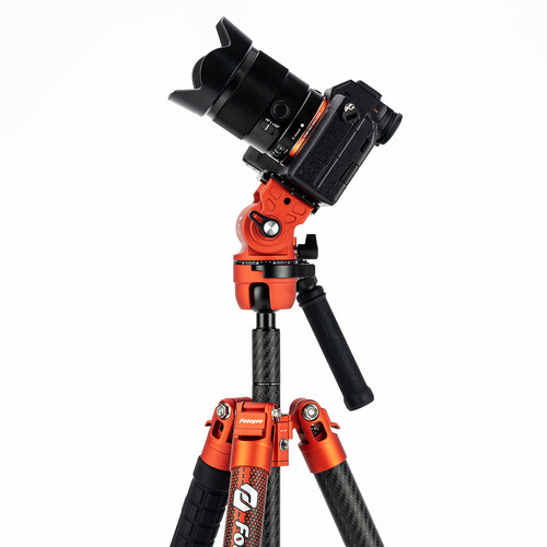 FOTOPRO X-AIRFLY Karbon Fiber Video Tripod (Turuncu)