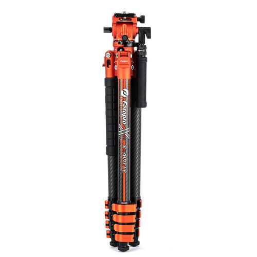 FOTOPRO X-AIRFLY Karbon Fiber Video Tripod (Turuncu)