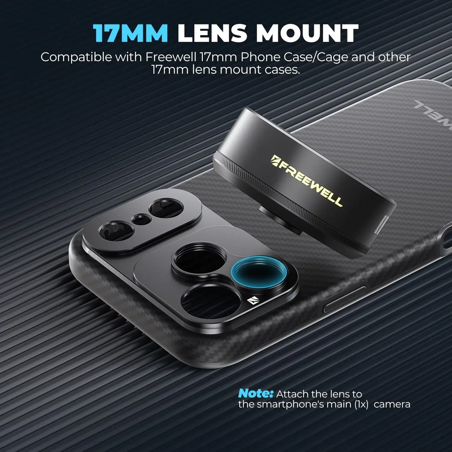 Freewell 1.33x Anamorphic Lens for Freewell Smartphone with 17mm Mount (Gold Flare)