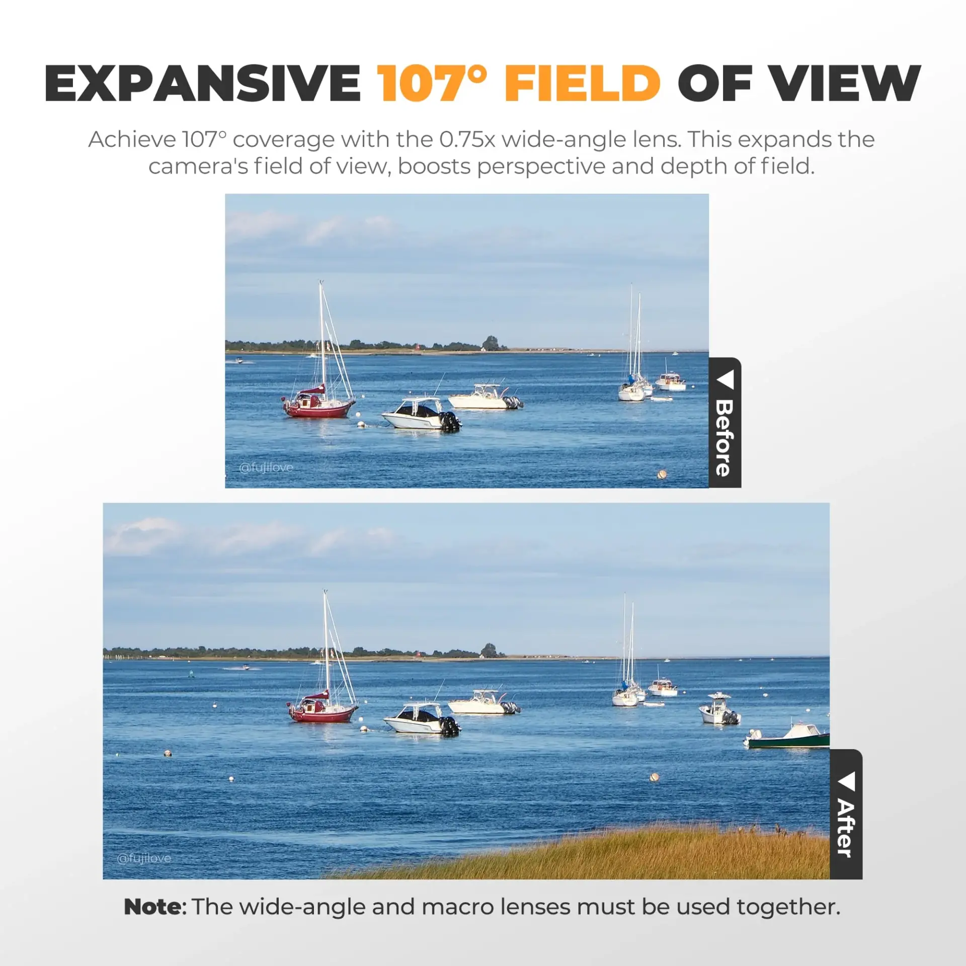 Freewell 2-in-1 Wide-Angle and Macro Lens for FUJIFILM X100 Series BLACK