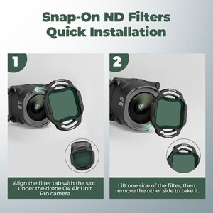 Freewell DJI O4 Air Unit Pro Filters Standard Day 4 Pack - Thumbnail