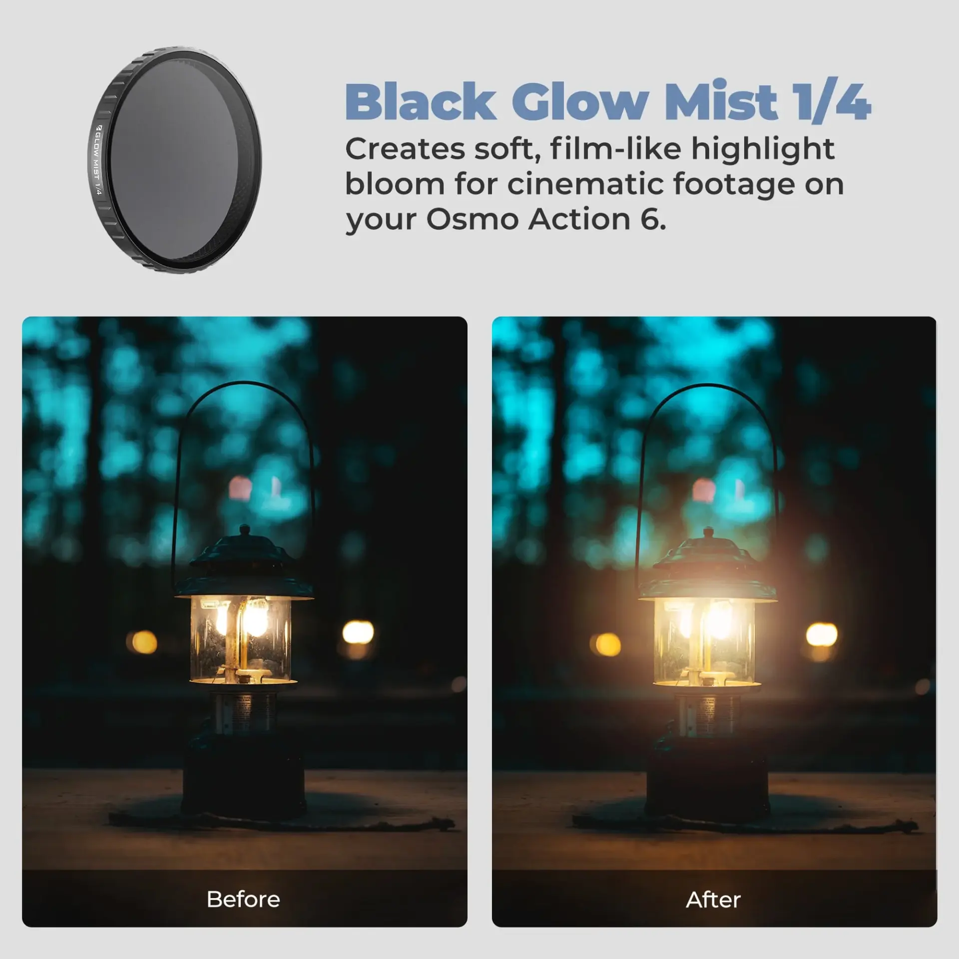 Freewell DJI Osmo Action 6 Black Glow Mist 1/4 Filter