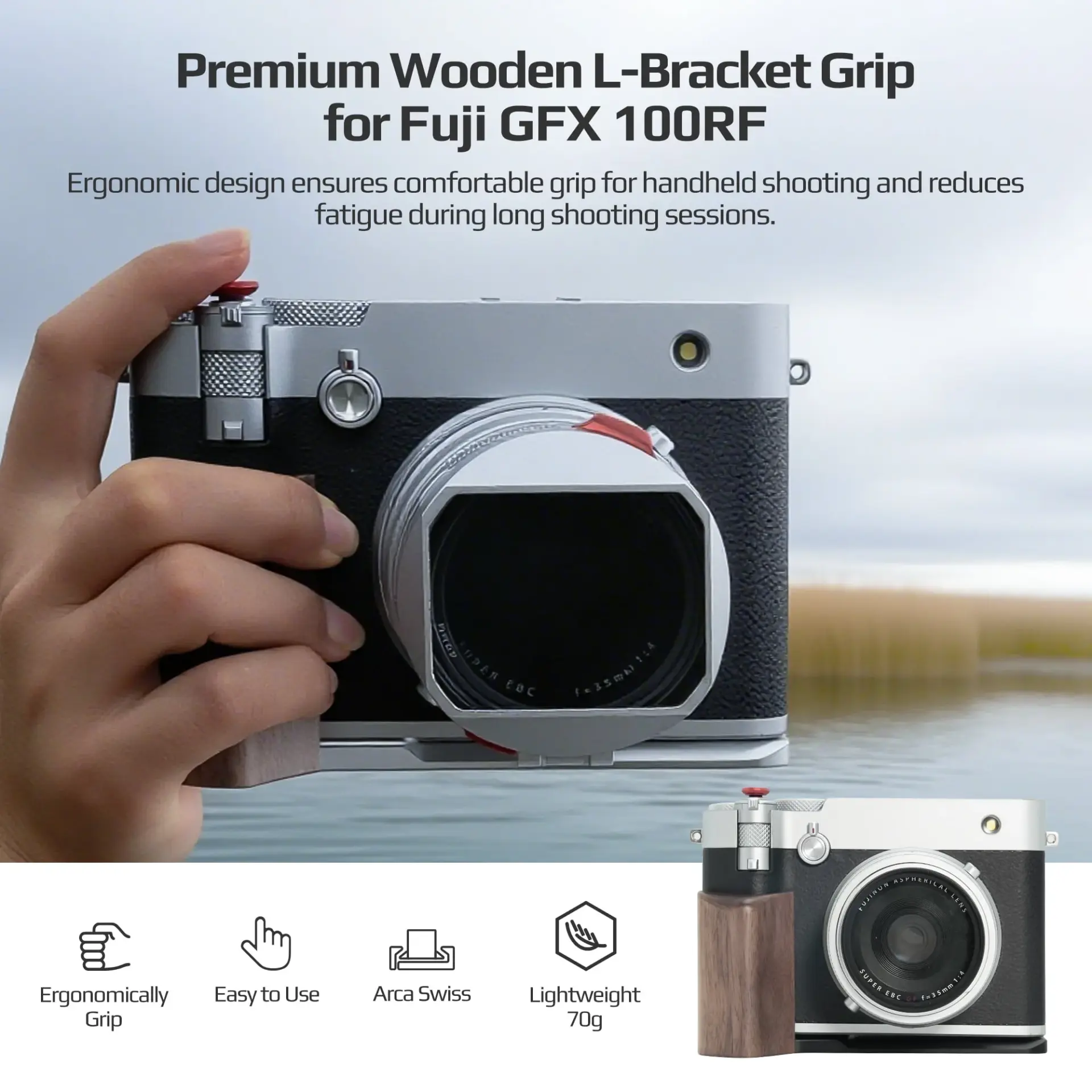 Freewell Fuji GFX100RF L Bracket Premium Grip - Thumbnail